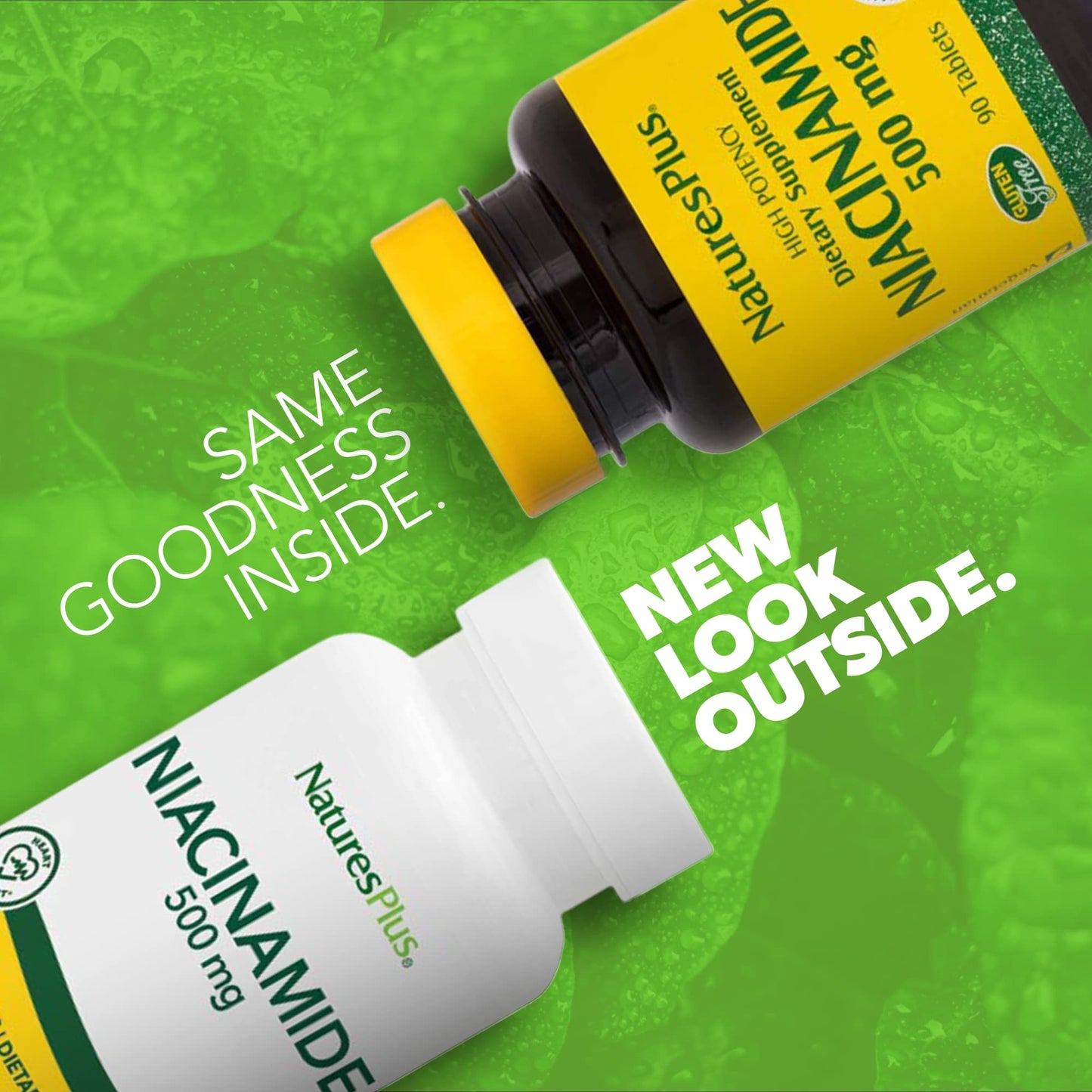NaturesPlus Niacinamide 500 mg - 90 Tablets | Vitamin B3 Supplement (Vegetarian, Gluten Free)