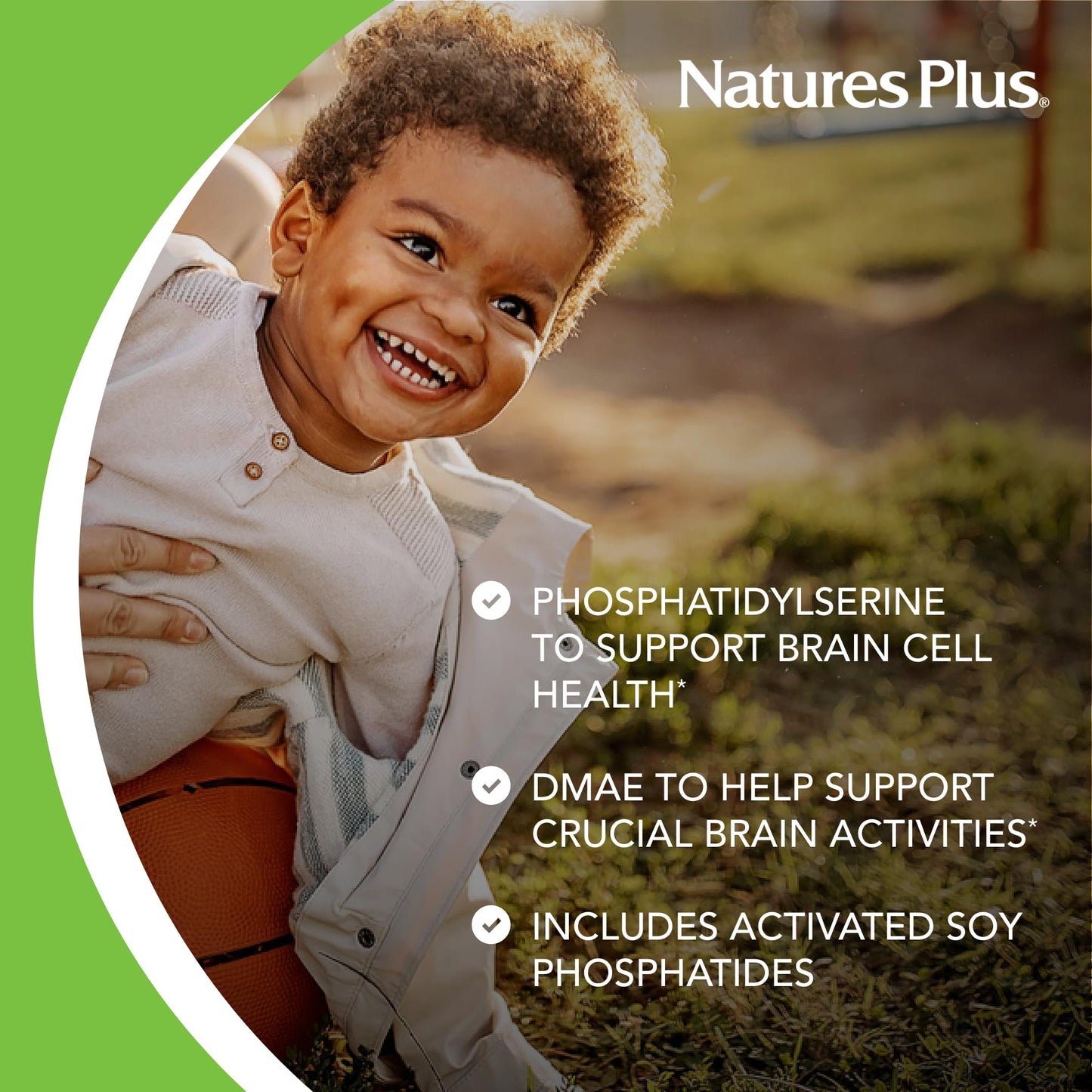 NaturesPlus Pedi-Active LECI-PS DMAE Complex – 60 Chewable Tablets (Mixed Berry) for Kids | Brain Health & Focus