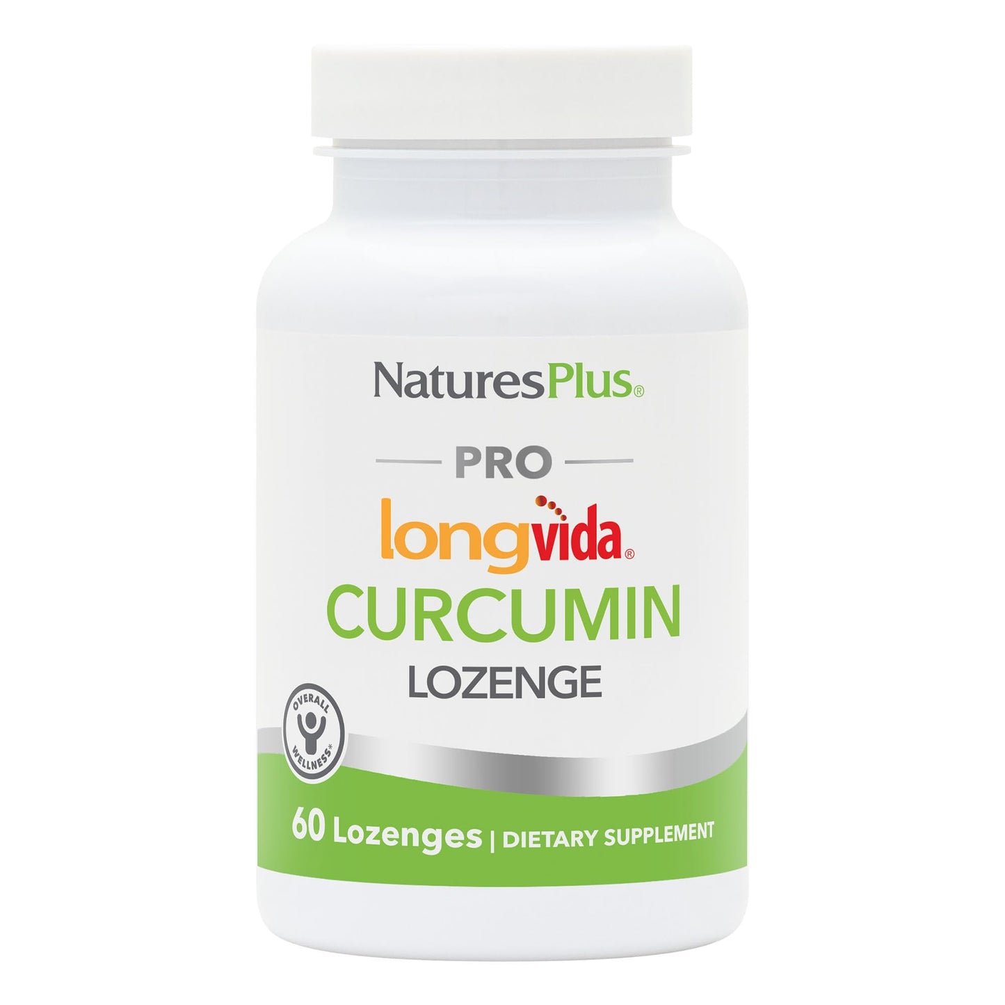 NaturesPlus PRO Longvida Curcumin - 60 Lozenges (30 Servings) | Non-GMO, Vegan, Gluten Free, Soy Free