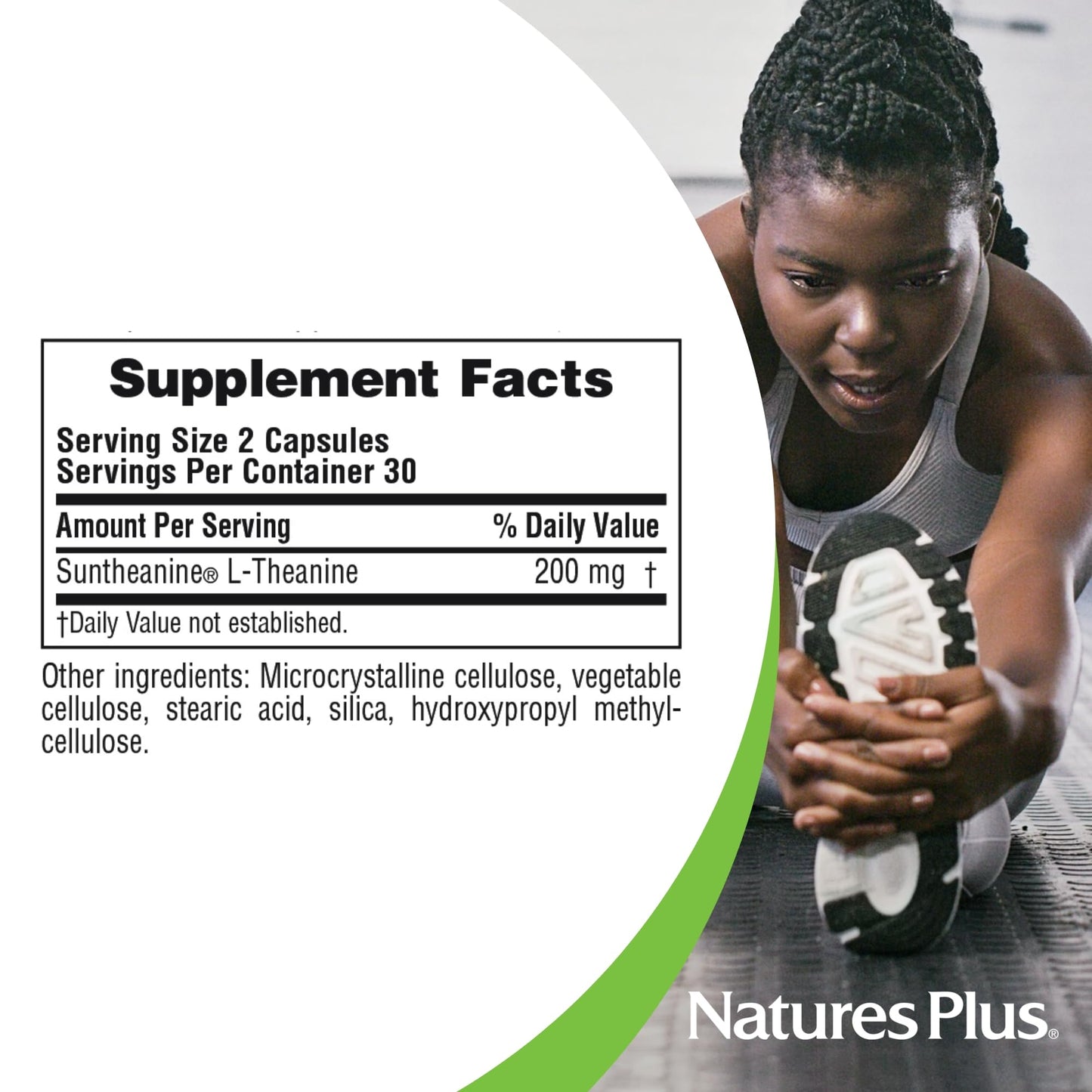 NaturesPlus PRO Suntheanine L-Theanine - 60 Capsules | Calm Alertness, Relaxation & Rest | Non-GMO, Vegan & Gluten Free