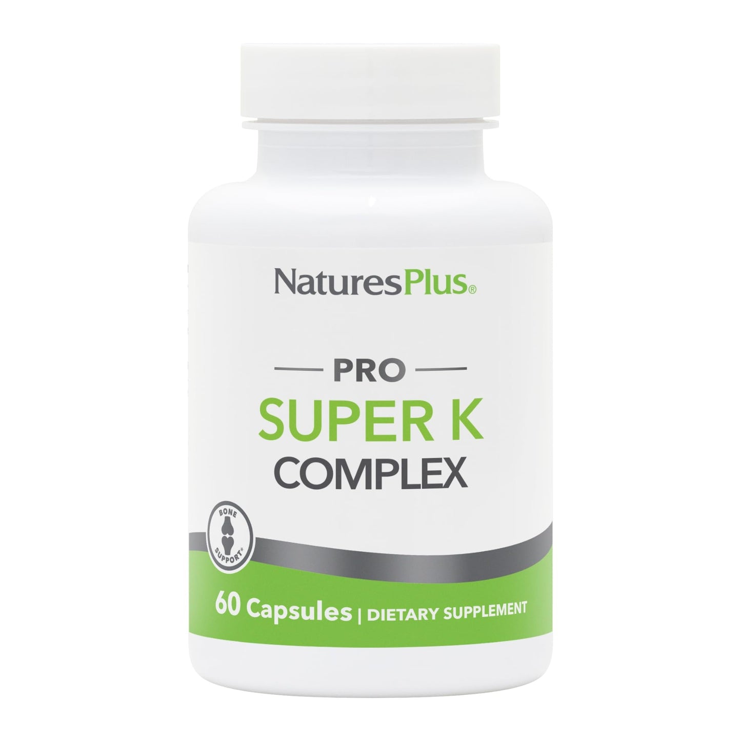 NaturesPlus PRO Super K Complex – 60 Capsules | Vitamin K1 & K2, Non-GMO, Vegan, Gluten Free