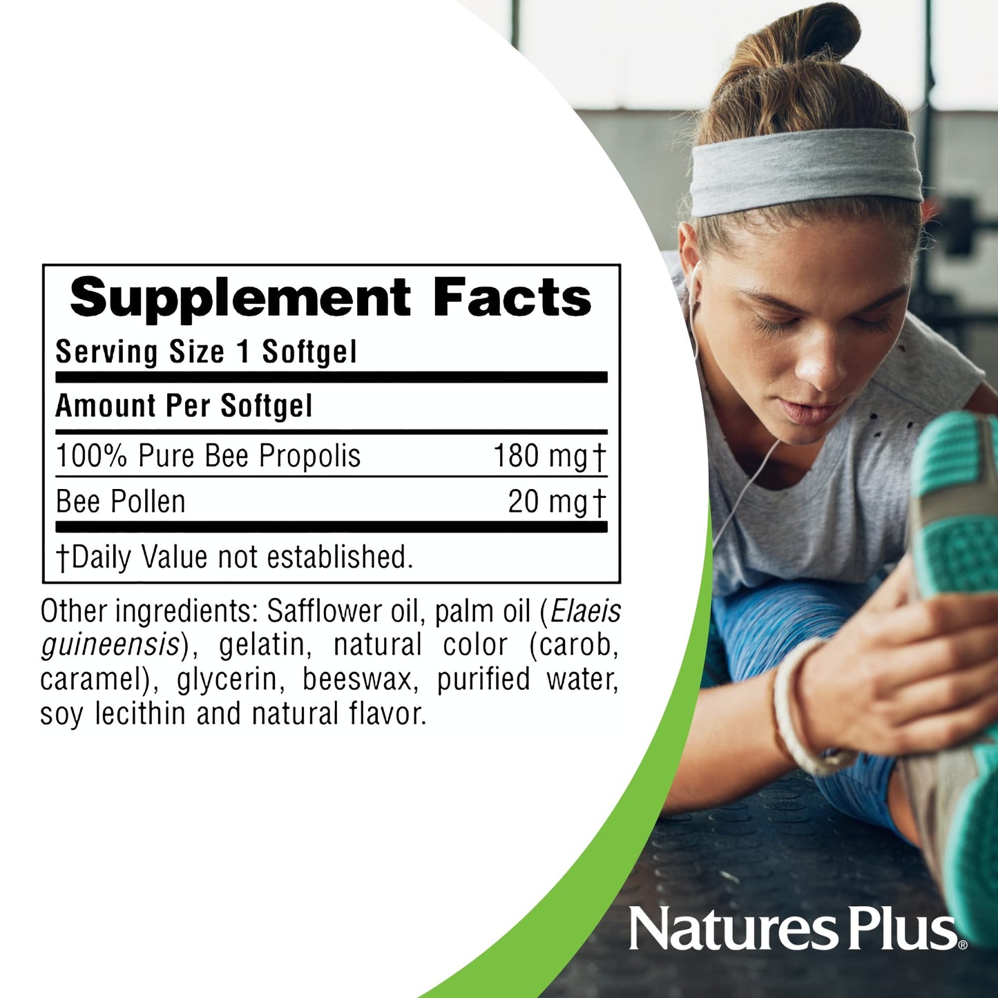 NaturesPlus Propolplus 180 mg Propolis Softgels with Bee Pollen