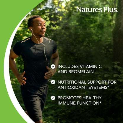 NaturesPlus Quercetin Plus with Vitamin C & Bromelain - 650 mg | 60 Vegetarian Tablets | Gluten-Free