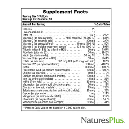 NaturesPlus Regeneration - 90 Softgels (Pack of 2) | Gluten Free Multivitamin & Mineral