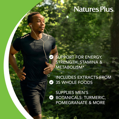NaturesPlus Source of Life Garden Certified Organic Men's Once Daily Multivitamin – 30 Vegan Tablets (30 Servings)