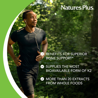 Vitamin K2-60 Vegan Capsules | Source of Life Garden by NaturesPlus – Organic, Non-GMO, Gluten Free
