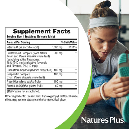 NaturesPlus Super C Complex 1000 mg - 90 Veg Tablets | Immune Support