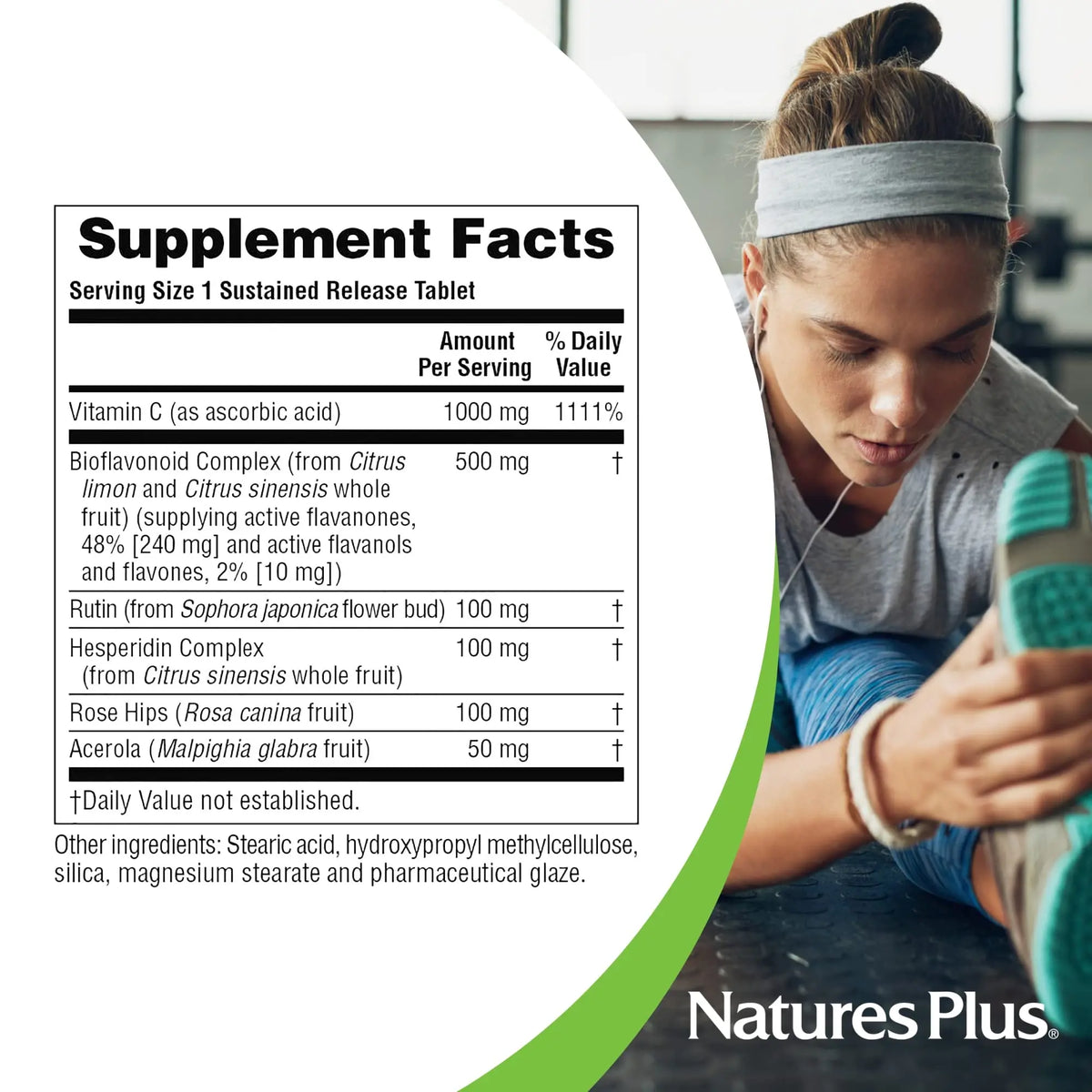 NaturesPlus Super C Complex – Sustained Release Vitamin C 1000mg + 500mg Bioflavonoids | 180 Tablets BritishVita | Premium UK Vitamins & Wellness Supplements