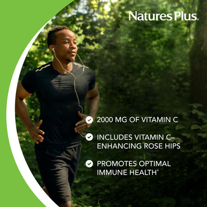 NaturesPlus Ultra-C 2000 mg Vitamin C with Rose Hips | 60 Tablets - Immune Support, Vegetarian, Gluten Free
