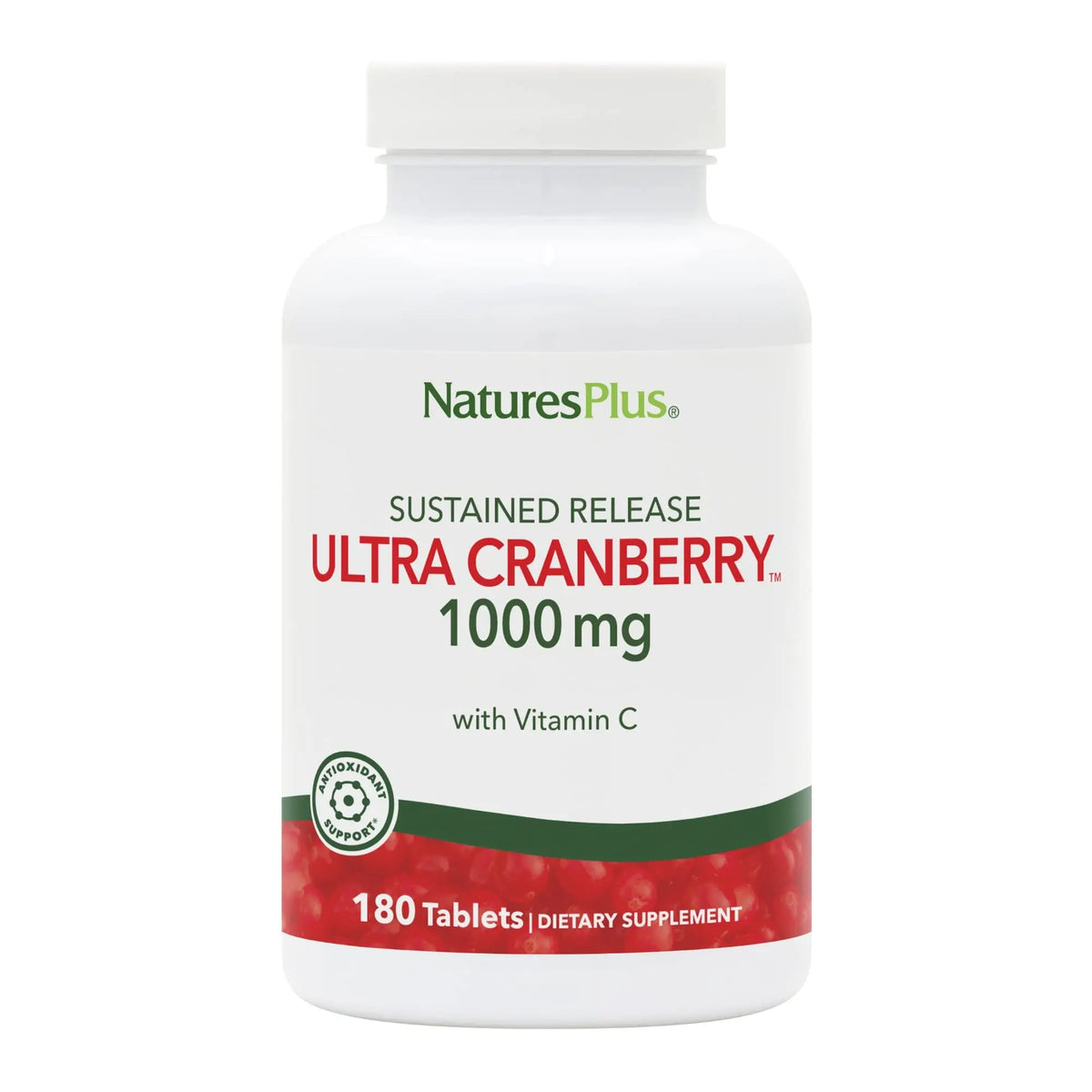 NaturesPlus Ultra Cranberry 1000mg | Sustained Release, 180 Vegetarian Tablets BritishVita | Premium UK Vitamins & Wellness Supplements