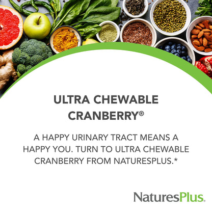 NaturesPlus Ultra Cranberry Chewables – 90 Love Berries Tablets for Urinary Health (Non-GMO, Gluten Free)