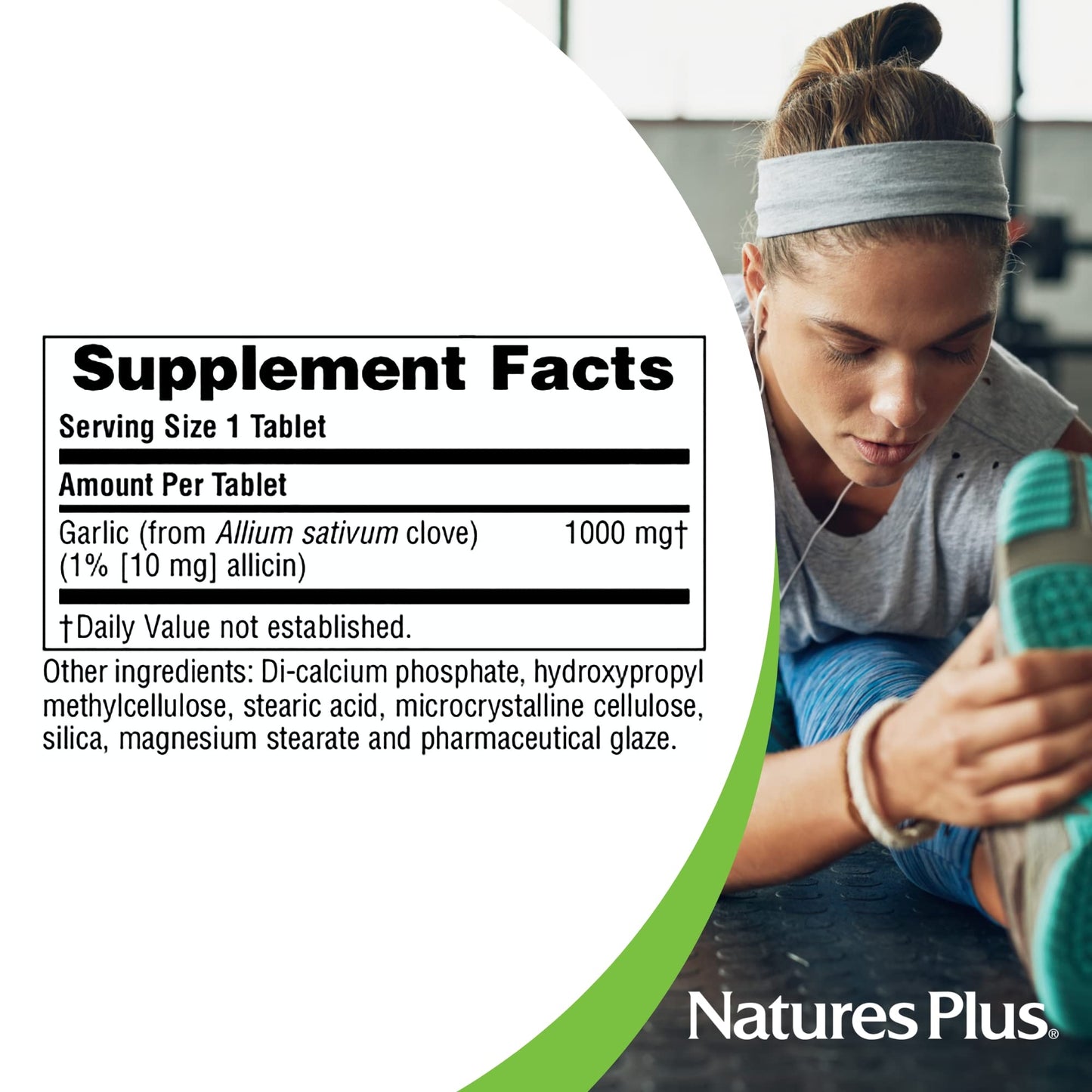 NaturesPlus Ultra Garlite 1000 mg - 90 Tablets | Odorless Garlic for Immune Support & Heart Health