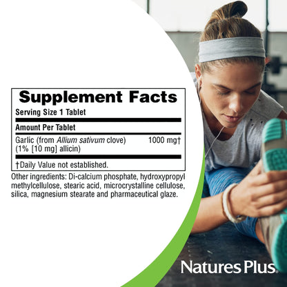 NaturesPlus Ultra Garlite 1000 mg - 90 Tablets | Odorless Garlic for Immune Support & Heart Health