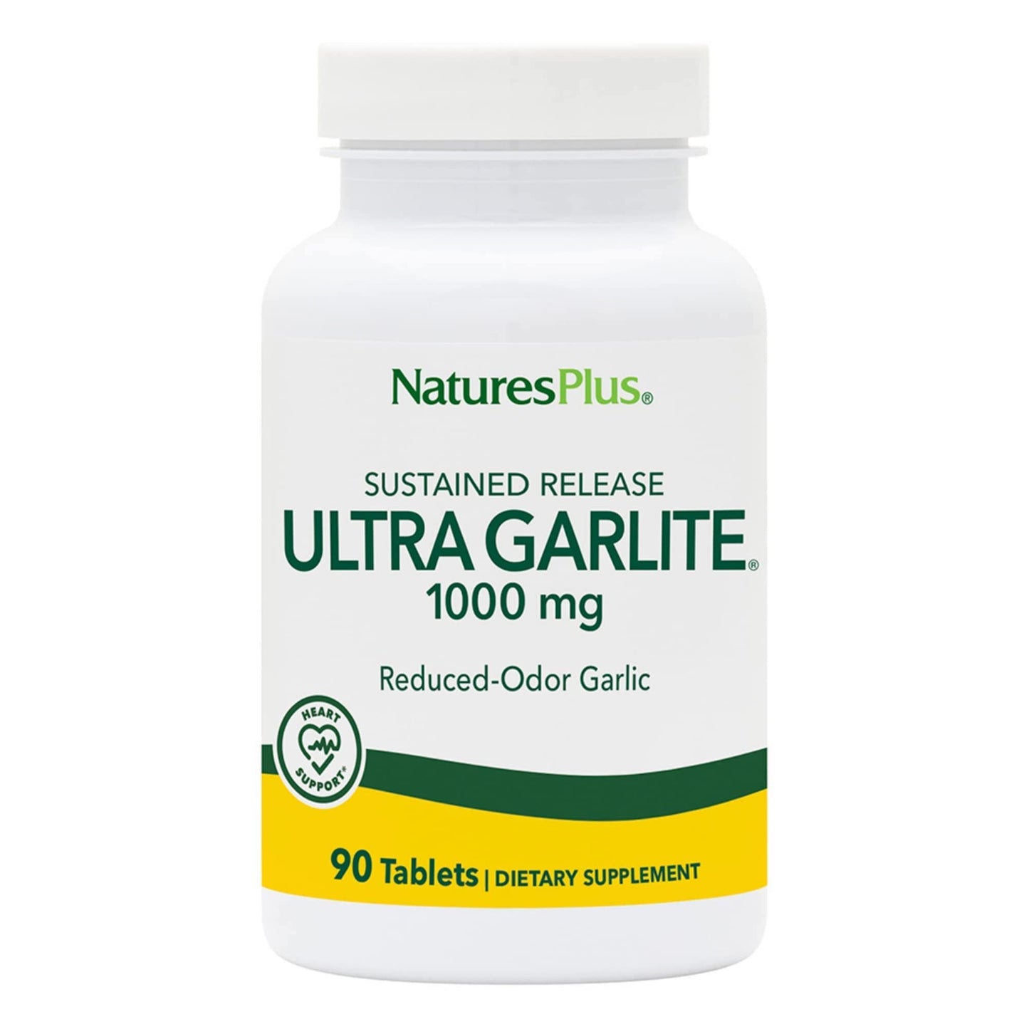 NaturesPlus Ultra Garlite 1000 mg - 90 Tablets | Odorless Garlic for Immune Support & Heart Health