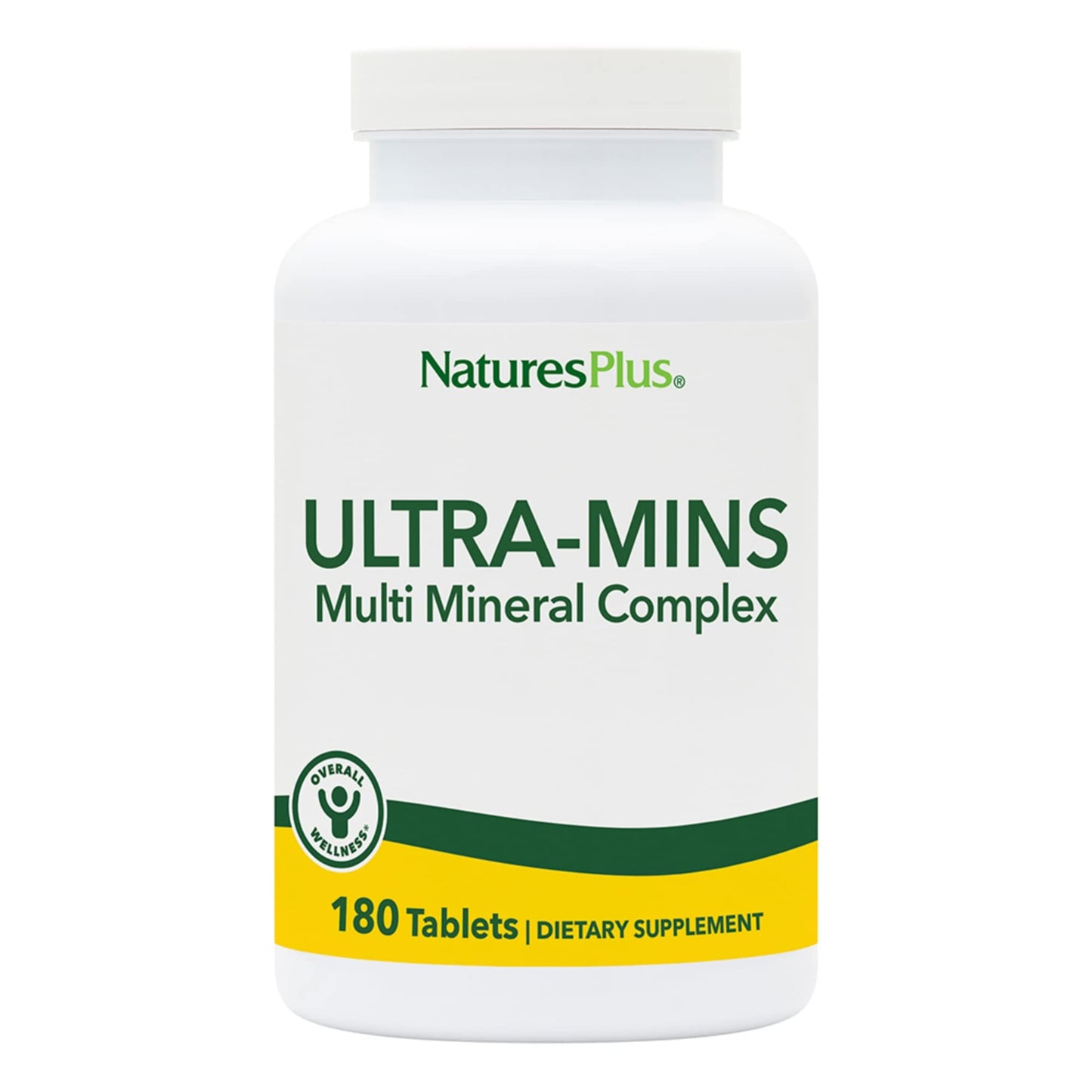 NaturesPlus Ultra-Mins – 180 Tablets | Multi Mineral Complex (Calcium, Iron, Magnesium & Zinc) – Vegan & Gluten Free