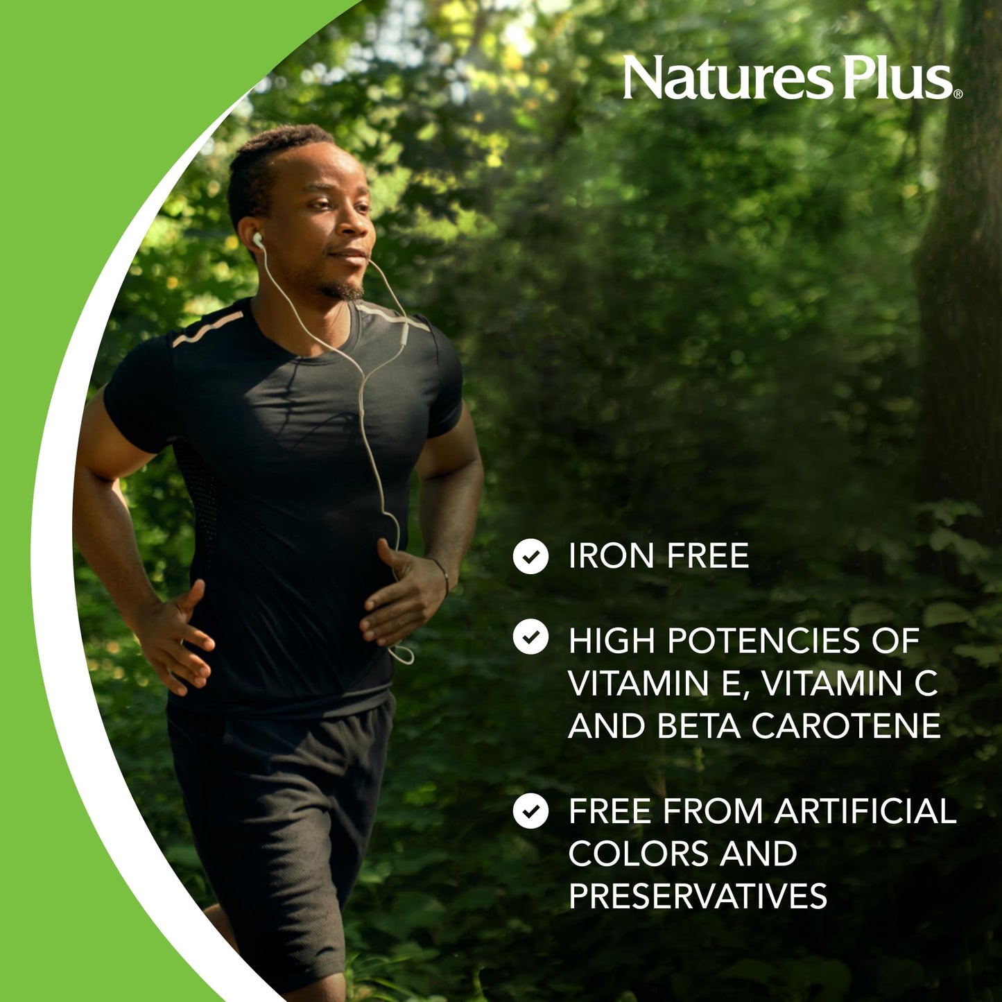 NaturesPlus Ultra One Daily Iron Free - 60 Fast-Acting Capsules | Vegan Multivitamin