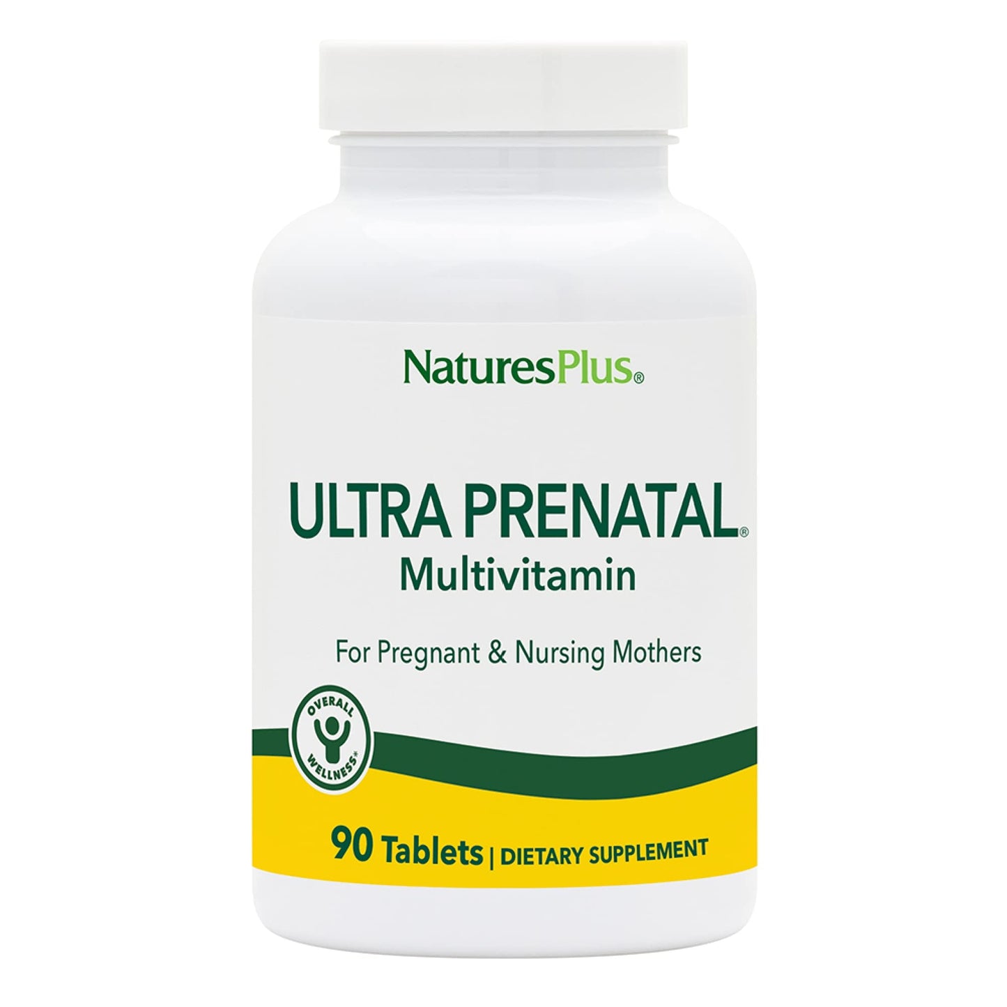 NaturesPlus Ultra Prenatal Multivitamin - 800 mcg Folate | 90 Vegetarian Tablets | Gluten-Free