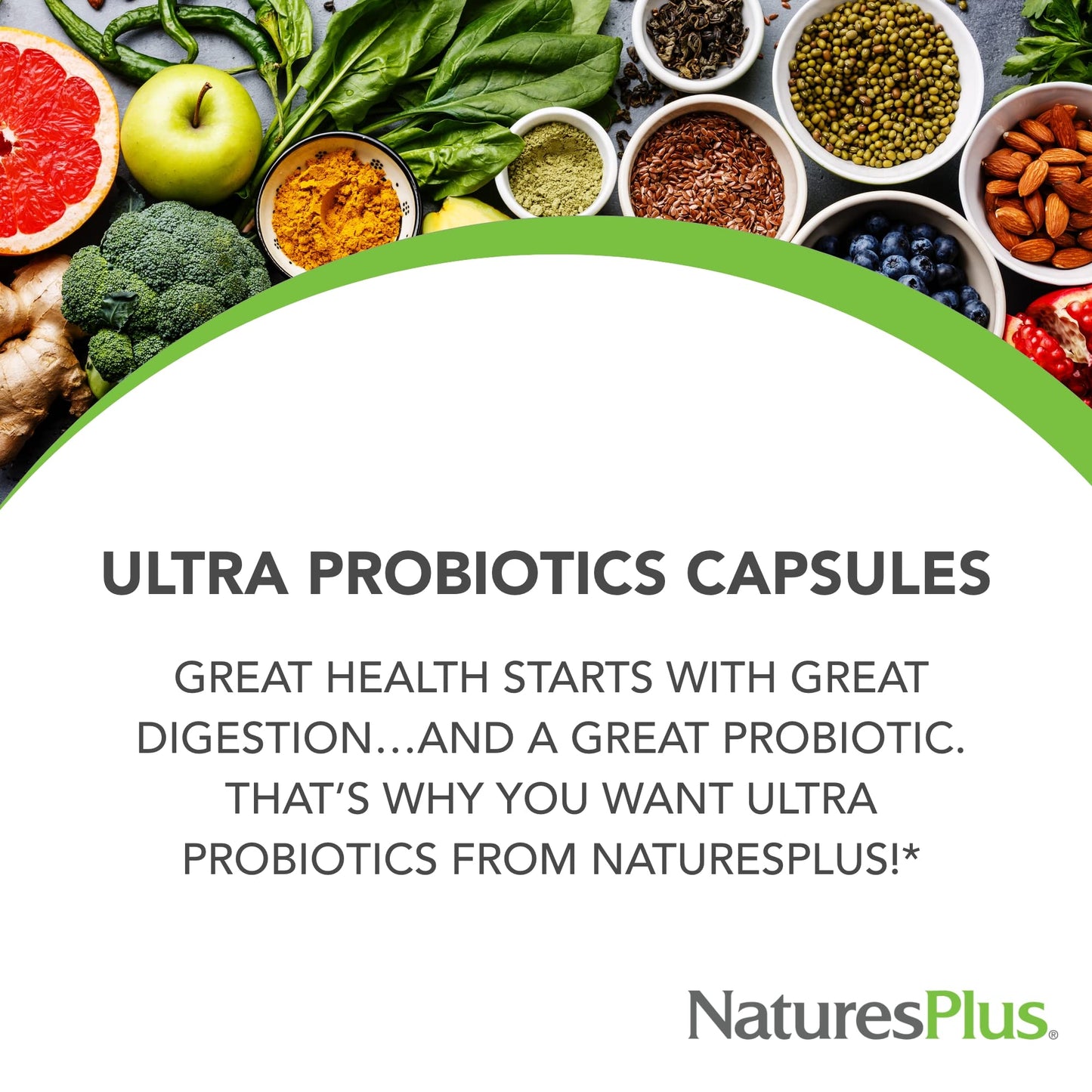 NaturesPlus Ultra Probiotics - 30 Vegan Capsules | Full Spectrum