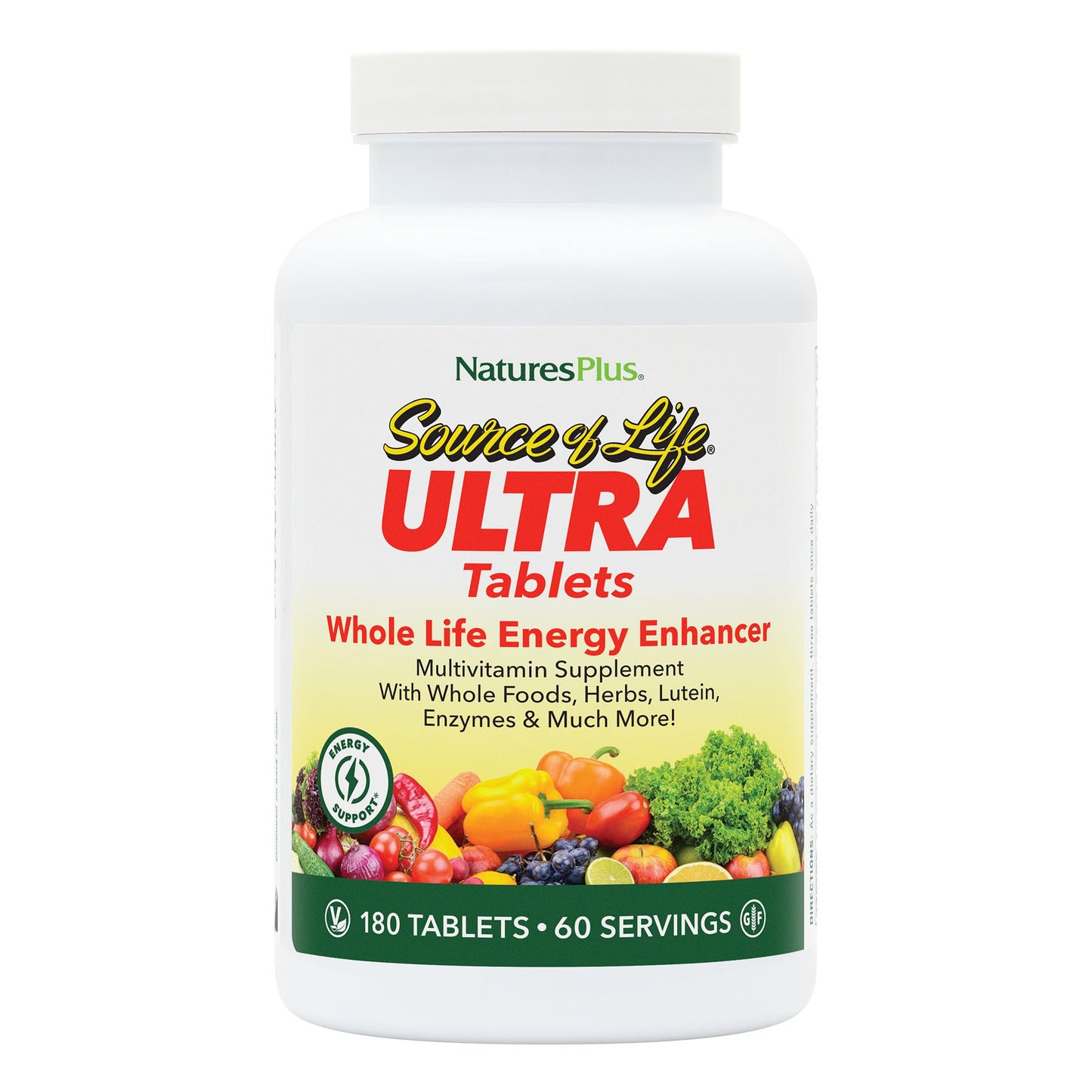 NaturesPlus Ultra Source of Life Multivitamin – 180 Tablets | Immune Support, Energy & Well-Being