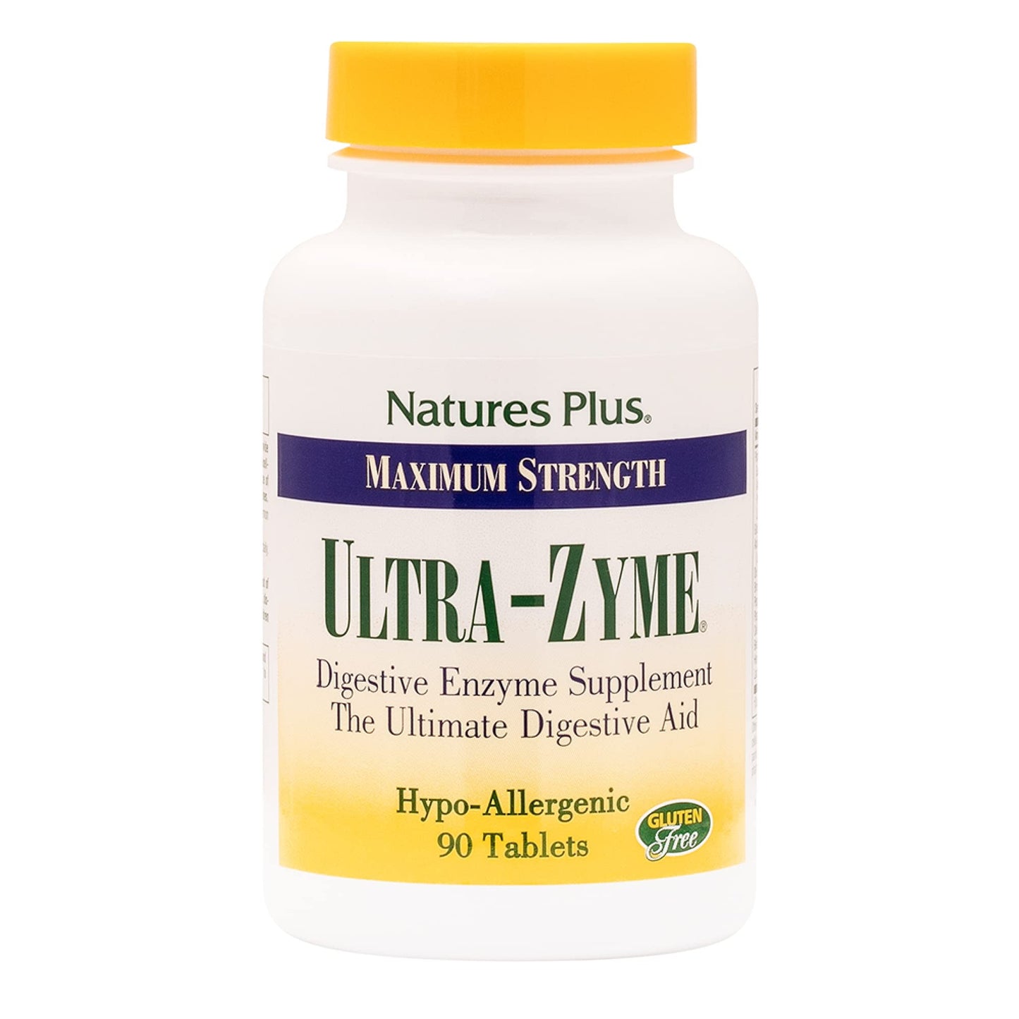 NaturesPlus Ultra-Zyme - 90 Tablets | Gluten Free Enzyme Supplement for Healthy Digestion