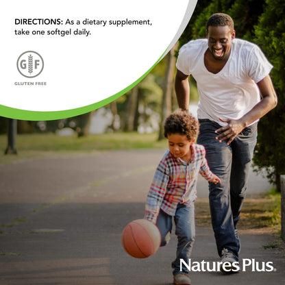 NaturesPlus Vitamin E 400 IU D-Tocopherol – 60 Softgels | Gluten-Free, Vegetarian
