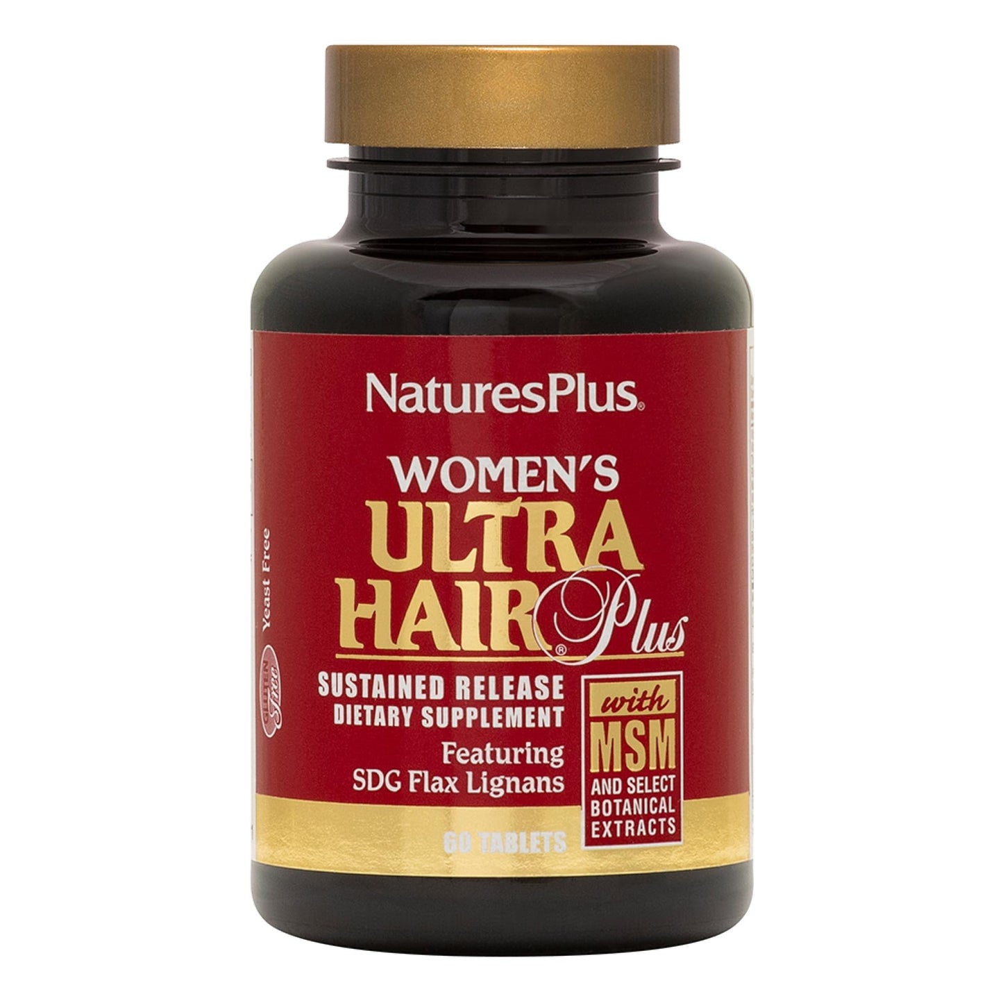 NaturesPlus Women's Ultra Hair Plus - All-Natural Hair Growth Supplement (60 Tablets) | Biotin | Gluten-Free
