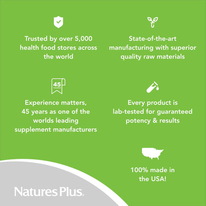 NaturesPlus Zinc Tablets 10 mg – 90 Vegetarian Servings | Immune Support, Digestion & Vision