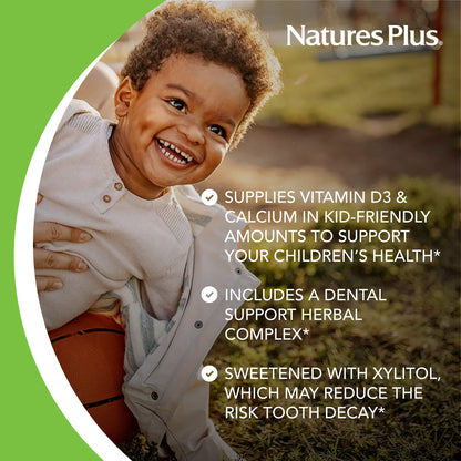 NaturesPlus Animal Parade Tooth Fairy Chewables – Natural Vanilla, 90 Animal-Shaped Tablets