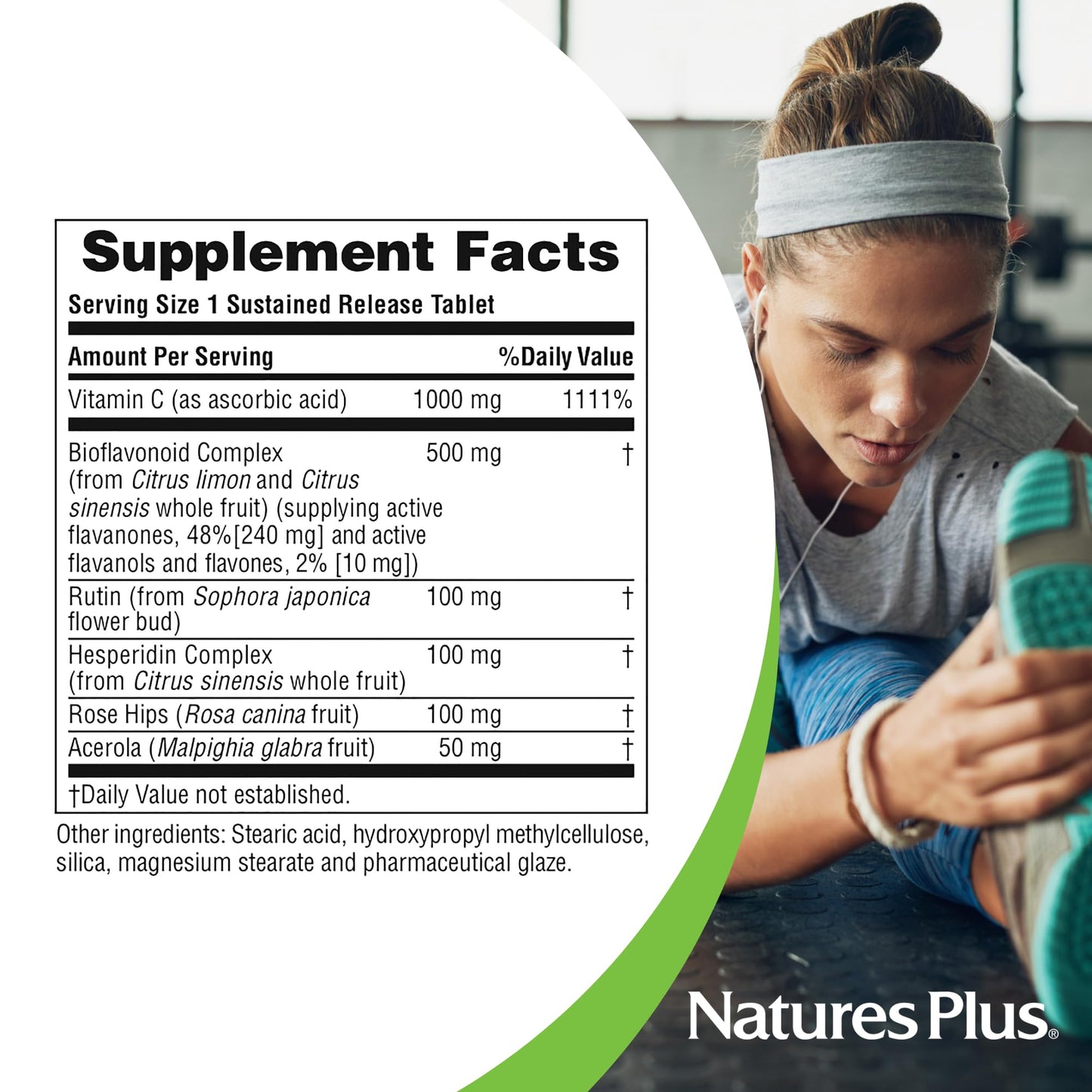 NaturesPlus Super C Complex | Sustained Release, 60 Tablets | Vitamin C 1000 mg + Bioflavonoids 500 mg | Vegetarian & Gluten Free