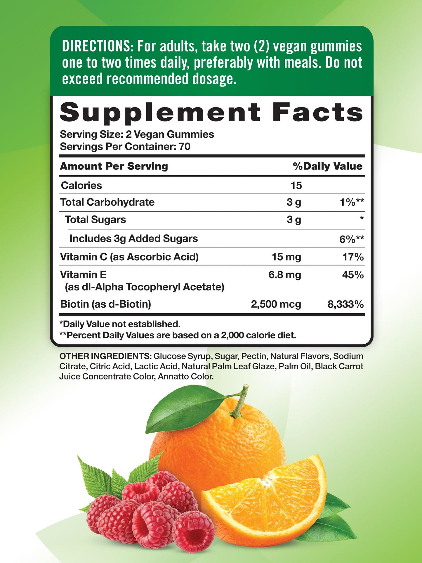 Nature's Truth Hair Skin Nails Gummies - 80 Count, 2500mcg Biotin | Vegan