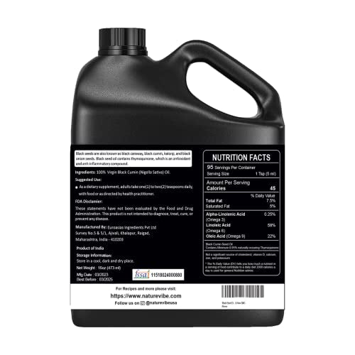 Naturevibe Botanicals Black Cumin Seed Oil 32 oz | Immune Support