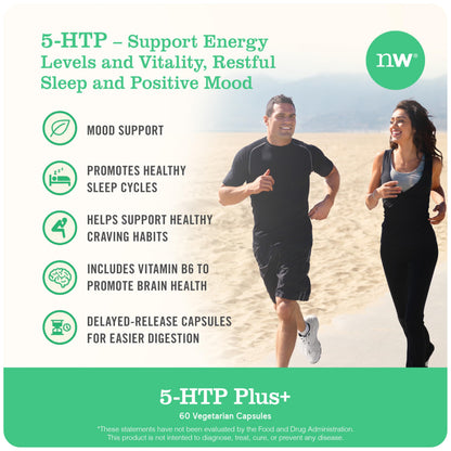 NatureWise 5-HTP 200 mg — Vegan Griffonia Seed, Vitamin B6 | Mood & Sleep Support (30 Count)