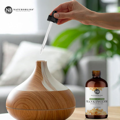 NaturoBliss 100% Pure Frankincense Essential Oil – 4 fl oz | Therapeutic Grade with Glass Dropper
