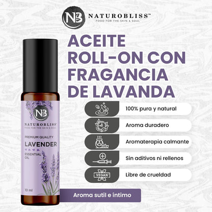 NaturoBliss Lavender Essential Oil Roll-On 10 ml – 100% Pure & Soothing