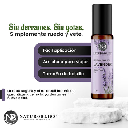 NaturoBliss Lavender Essential Oil Roll-On 10 ml – 100% Pure & Soothing