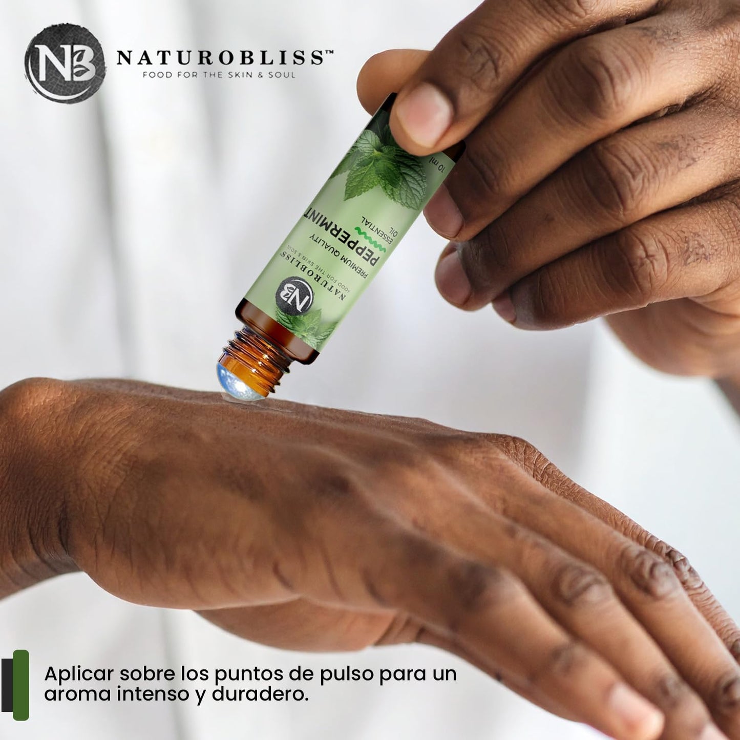 NaturoBliss Peppermint Essential Oil Roll-On, 10 ml