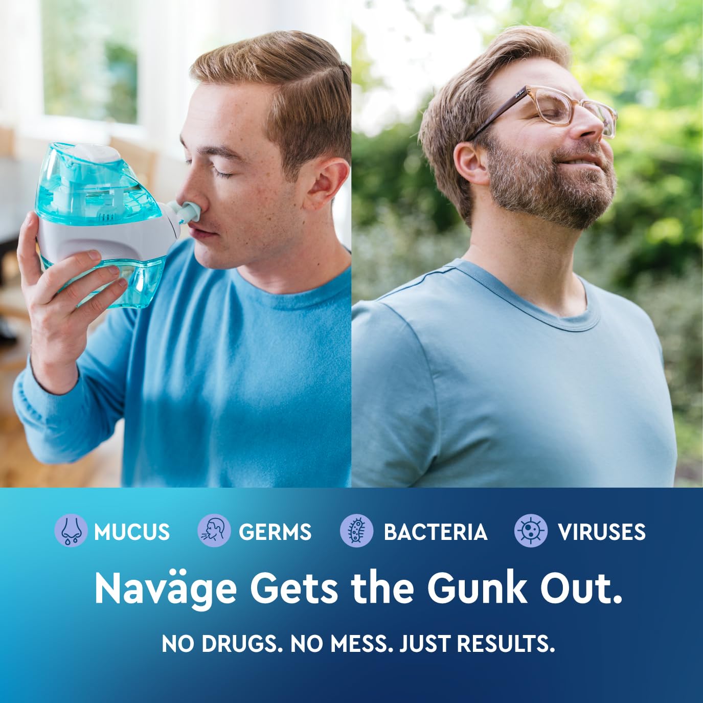 Navage Deluxe Bundle Nasal Irrigation System – Complete Kit with SaltPods, Travel Bag & Caddy
