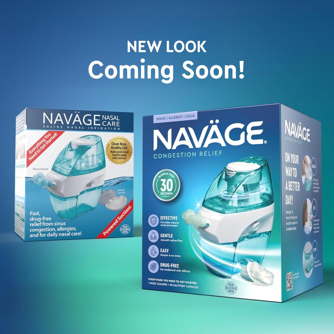 Navage Deluxe Bundle Nasal Irrigation System – SaltPods, Travel Bag & Caddy