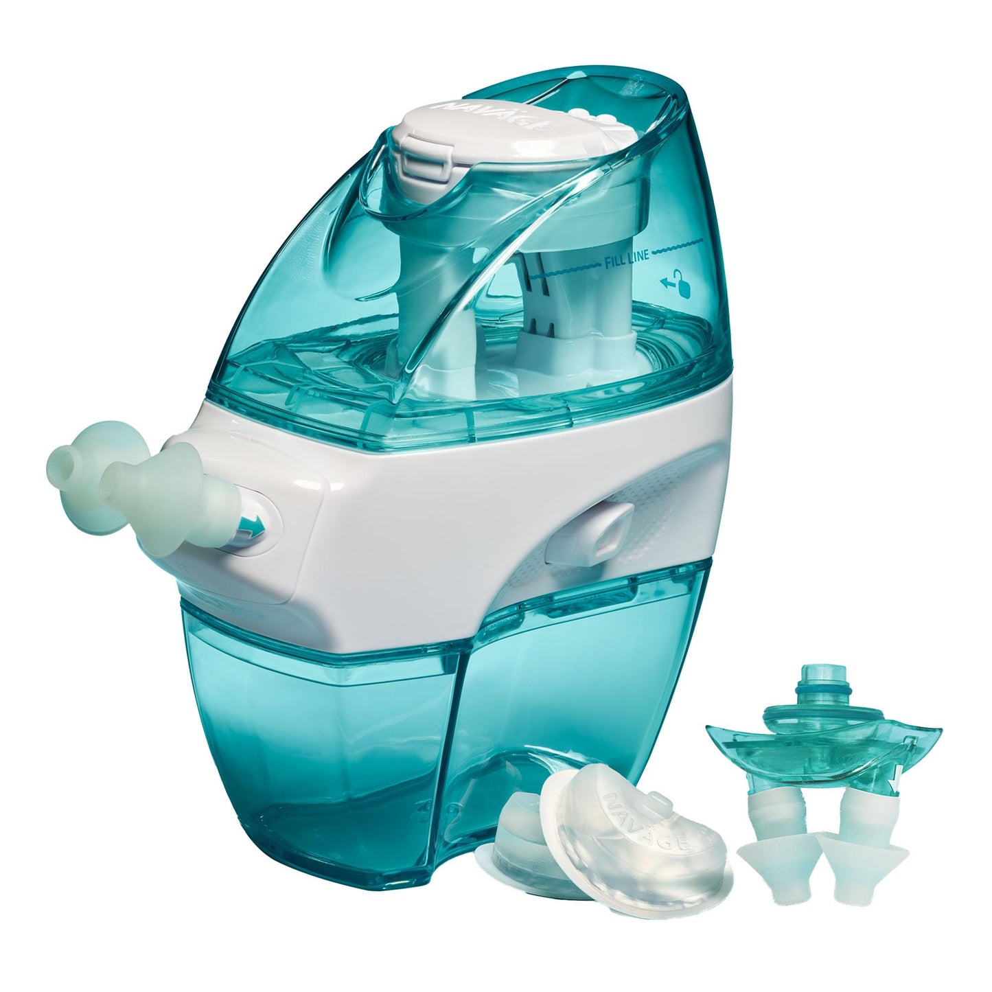 Navage Multi-User Bundle – Saline Nasal Irrigation System with 30 Salt Pods, Extra Dock & Pillow Pair
