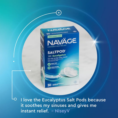 Navage Eucalyptus SaltPod Bundle: 90 SaltPods for Quick Nasal Relief