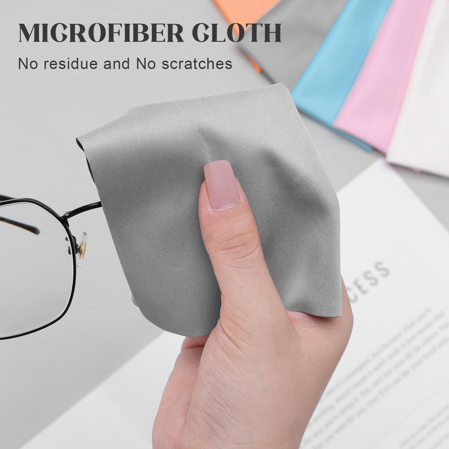 Navona 20 Pack Glasses Cleaning Cloth – Premium Microfiber, Ultra-Soft & Washable (5.7 × 6.8 in)