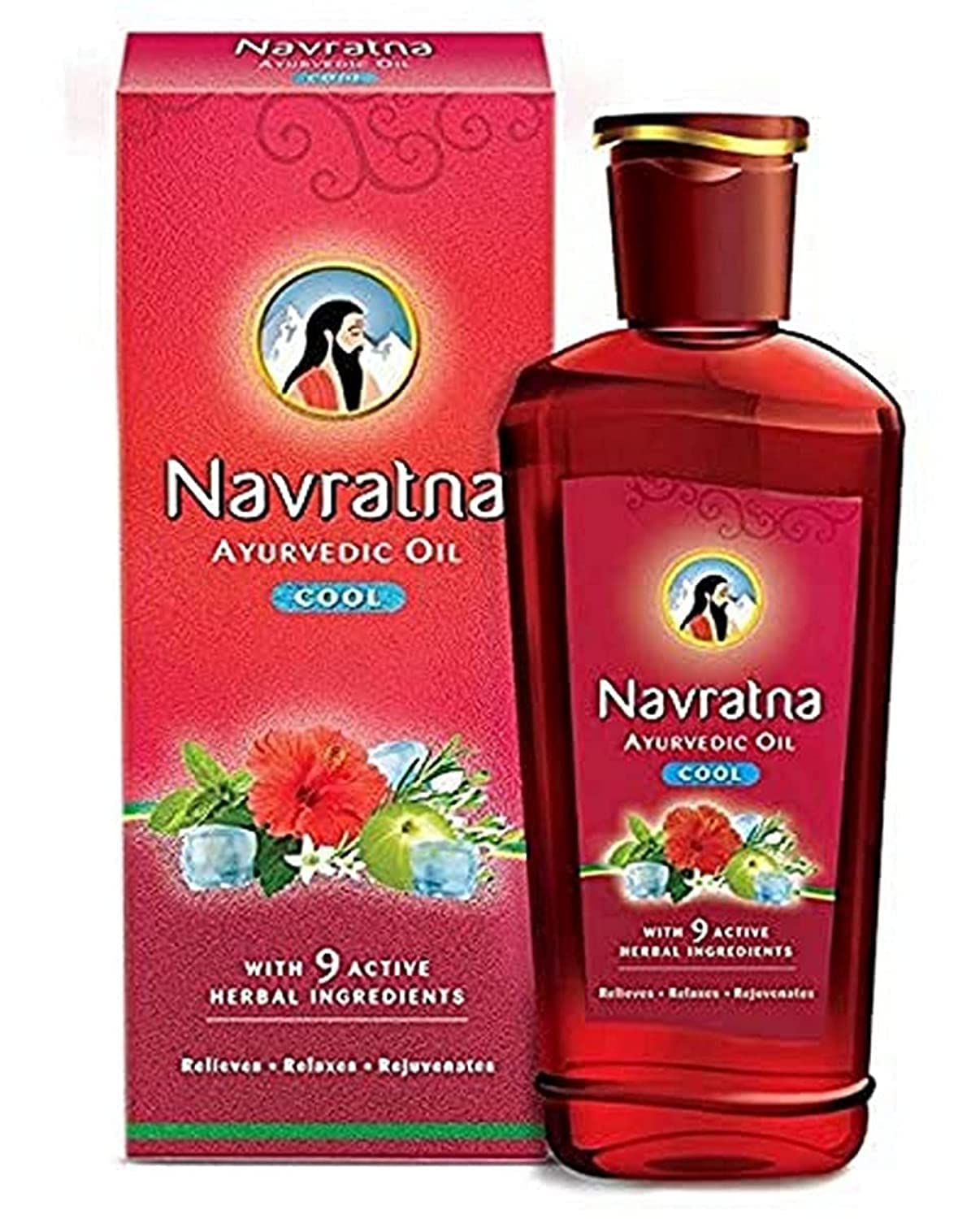Navratna Ayurvedic Cool Oil – 9-Herb Head Massage Oil (180 ml)