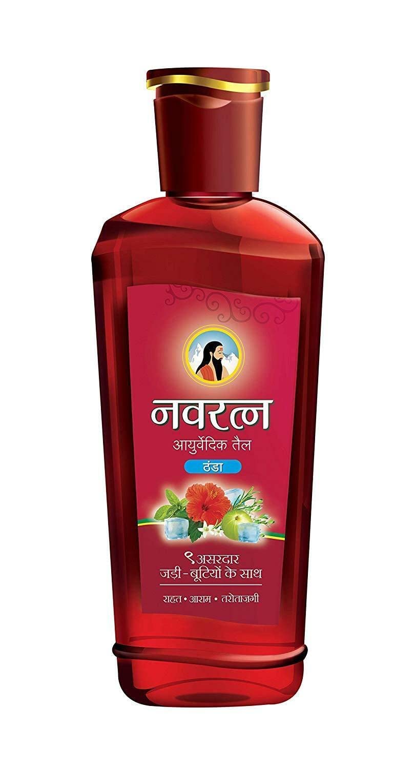Navratna Ayurvedic Cool Oil – 9-Herb Head Massage Oil (180 ml)