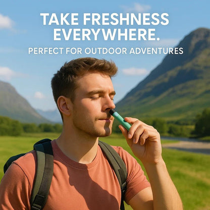 Naz Menthol Herbal Nasal Stick – Electric Inhaler, Spearmint & Eucalyptus (3-Pack)