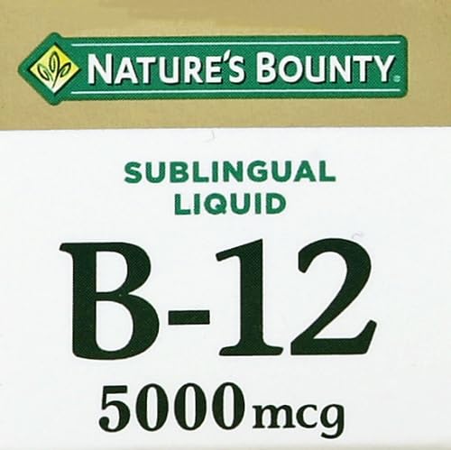 Nature’s Bounty Vitamin B-12 Sublingual Liquid 5000 mcg – Berry Flavor | 2 oz