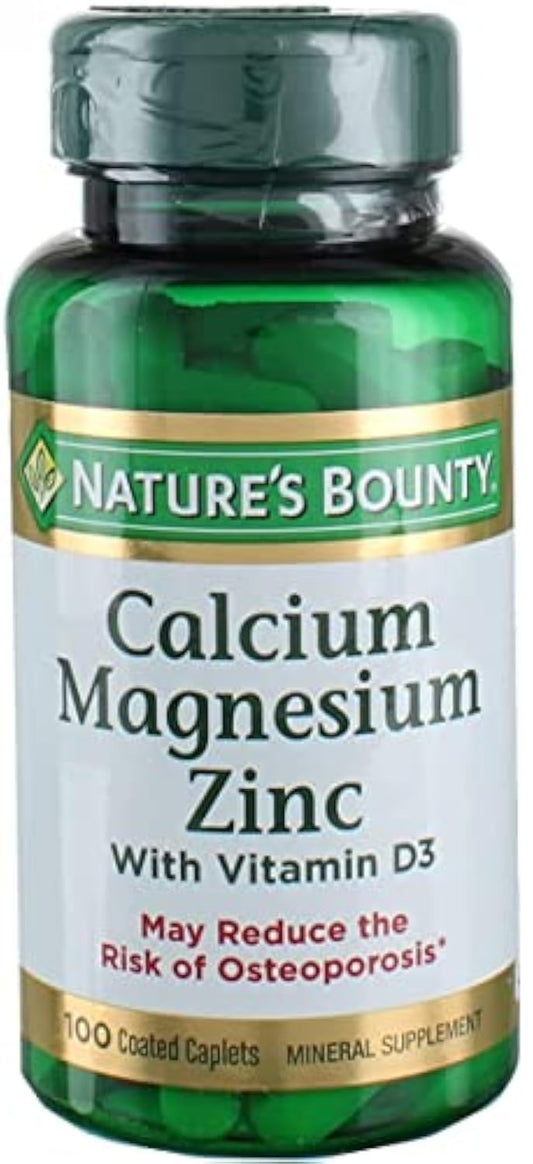 Nb VIT Cal/Mag/Zinc Caplets 100 Count | Nature's Bounty BritishVita | Premium UK Vitamins & Wellness Supplements