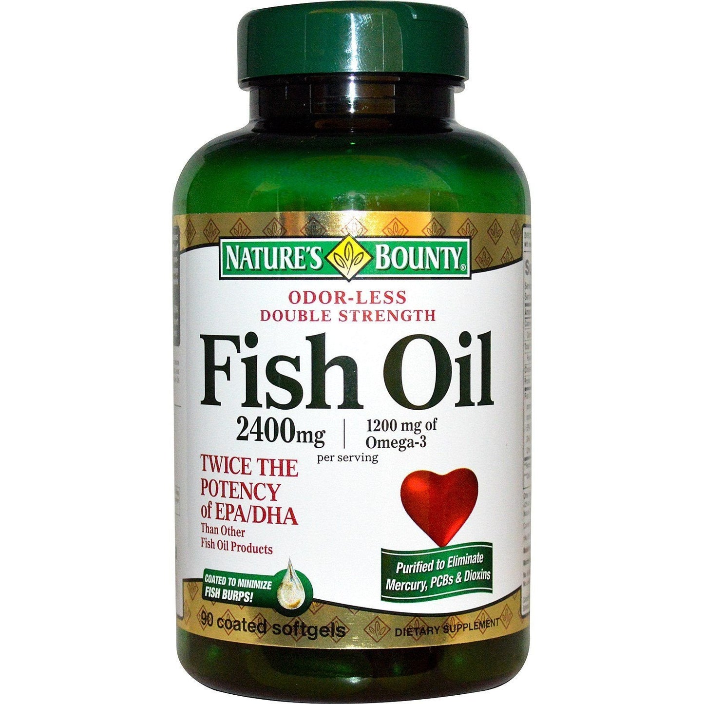Nb Fish Oil 2400mg Odorless Softgels - Double Strength 90 Count