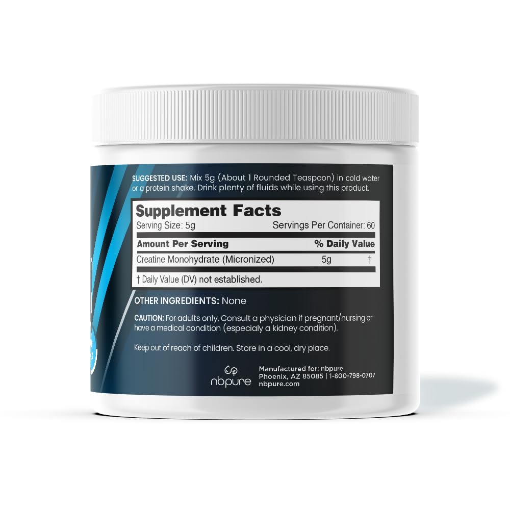 nbpure Micronized Creatine Monohydrate – Muscle Endurance & Recovery