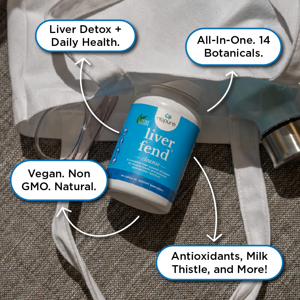 nbpure Liver Fend – Liver Detox & Cleanse with Milk Thistle, 90 Count