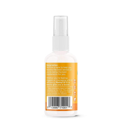 nbpure Organic & Vegan Methyl B12 Spray - 500mcg per Spray | Energy, Mood & Nerve Support